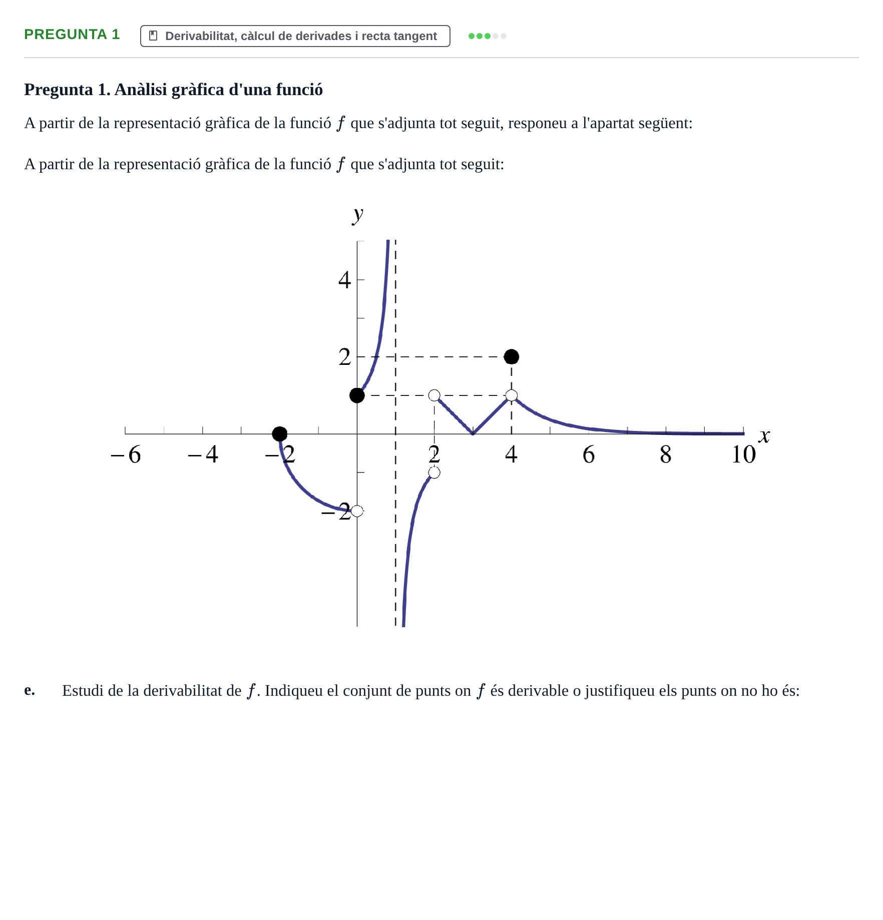 Enunciado: Pregunta 1 - Derivabilitat · Matemáticas UVIC 2014