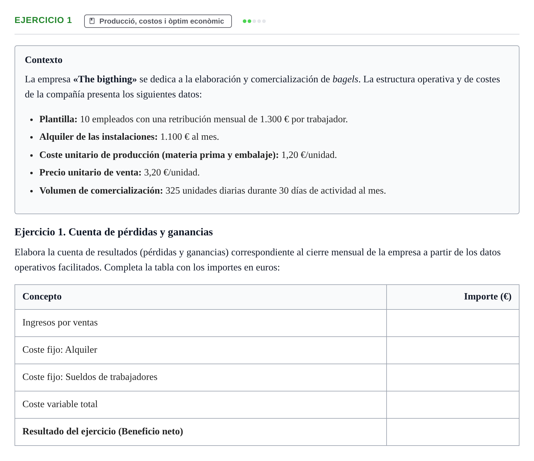 Enunciado: Ejercicio 1