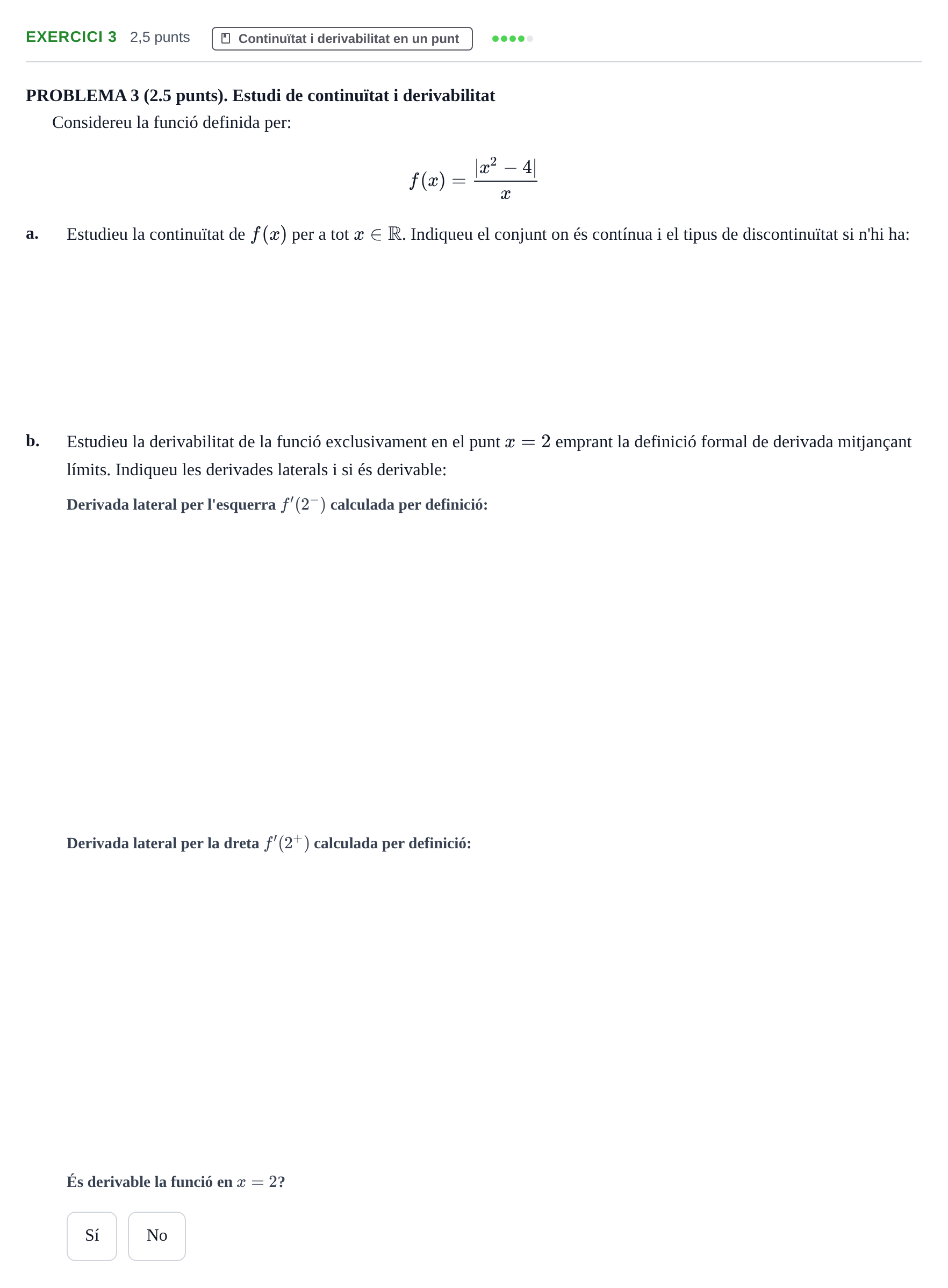 Enunciado: Problema 3 · Cálculo en una Variable UPC Juny 2012