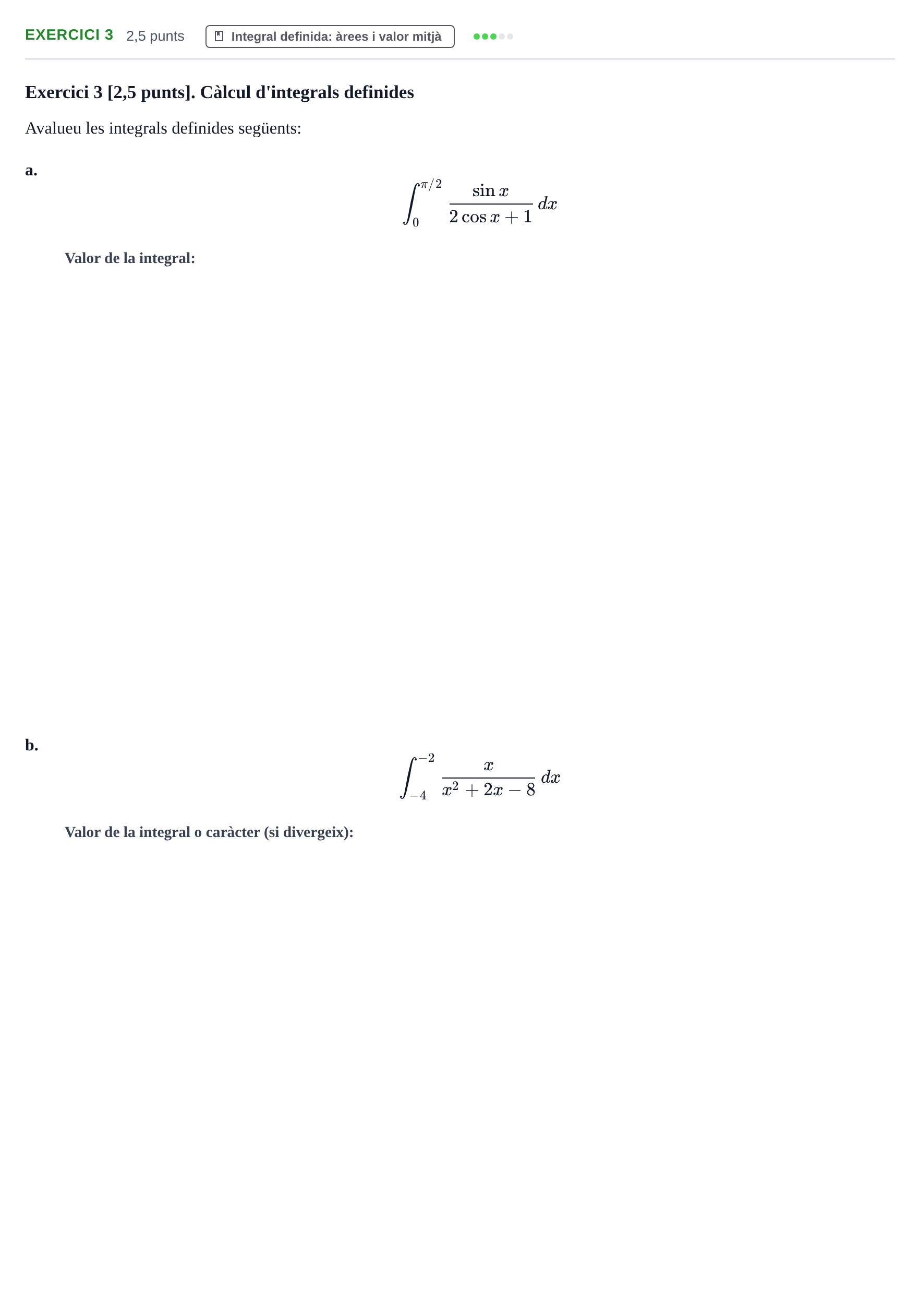 Enunciado: Exercici 3 · Matemáticas UVIC 2015