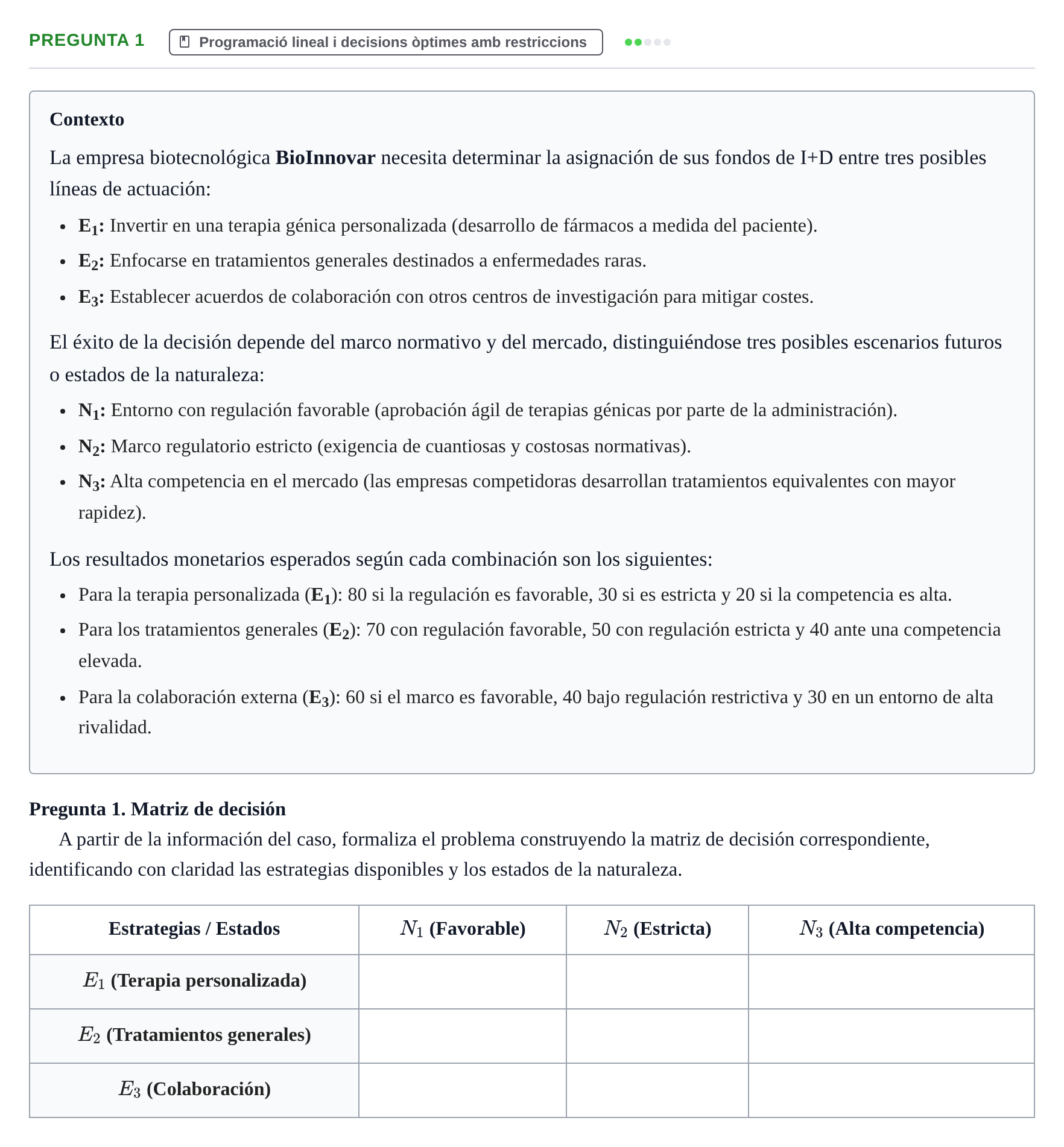 Enunciado: Pregunta 1