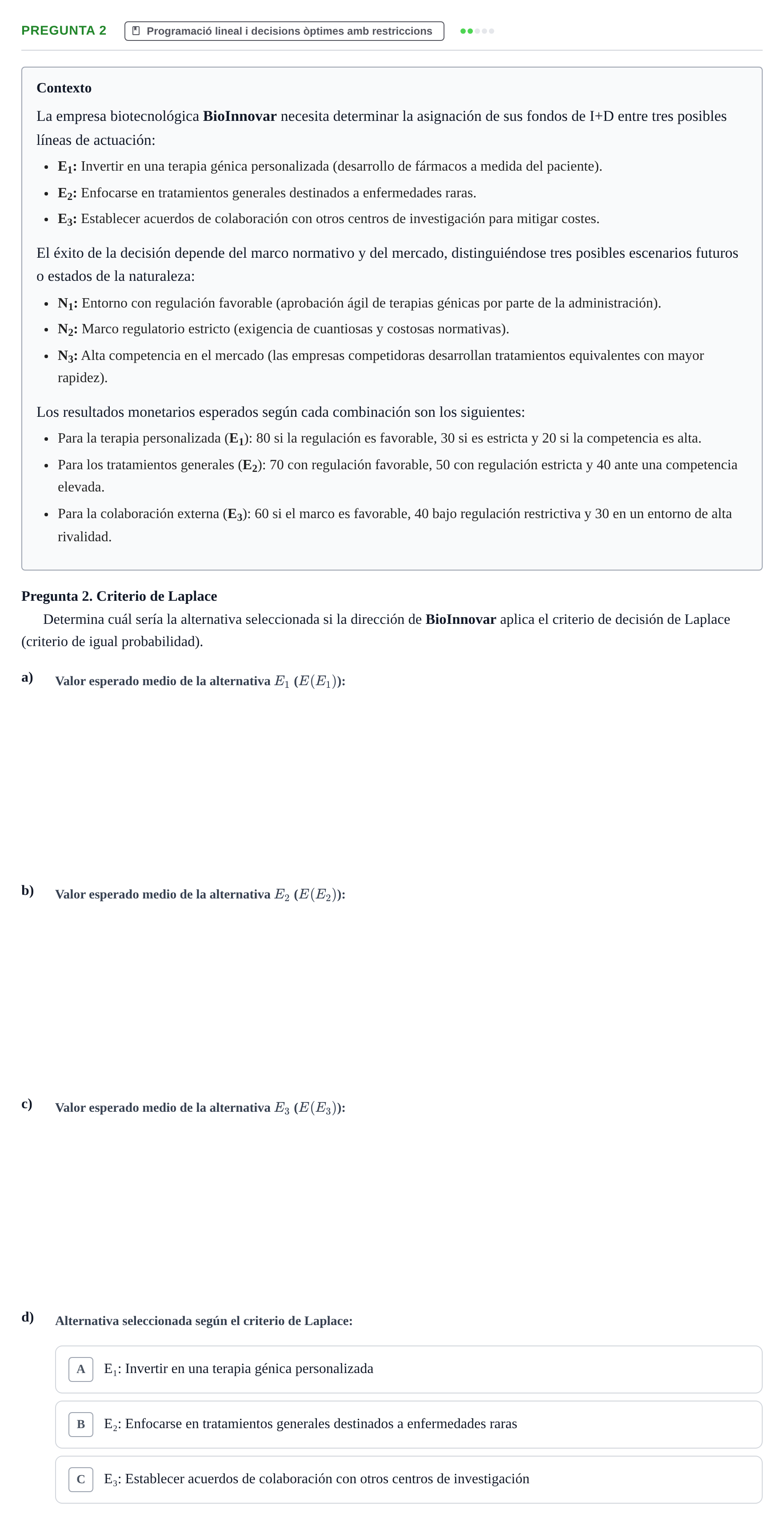 Enunciado: Pregunta 2