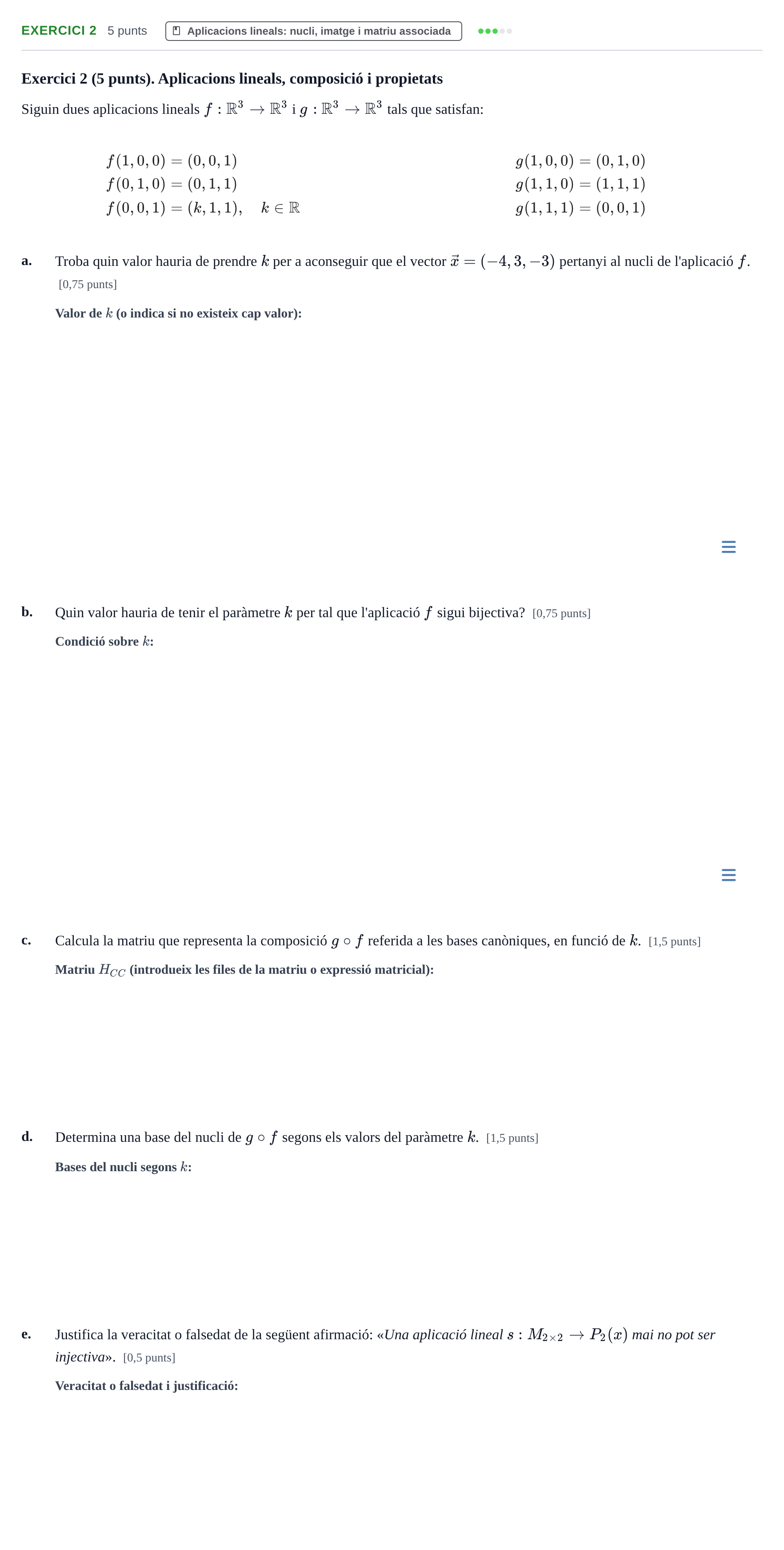 Enunciado: Exercici 2 · Álgebra Lineal UPC Juny 2015