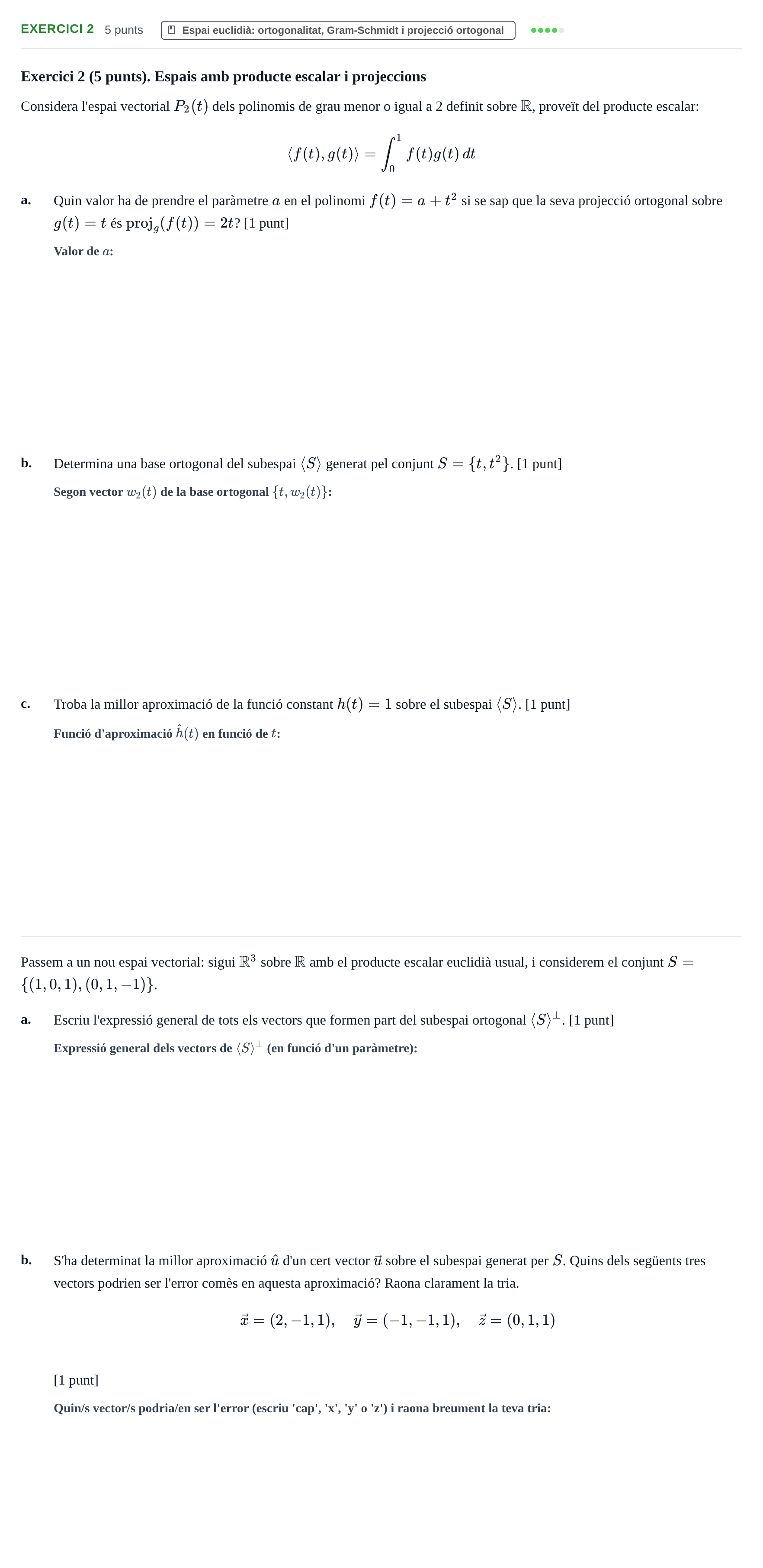 Enunciado: Exercici 2 · Álgebra Lineal UPC Juny 2015