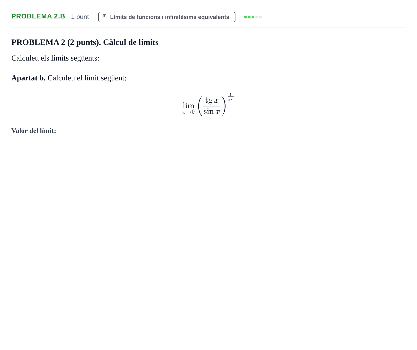 Enunciado: PROBLEMA 2.b · Cálculo en una Variable UPC 2014