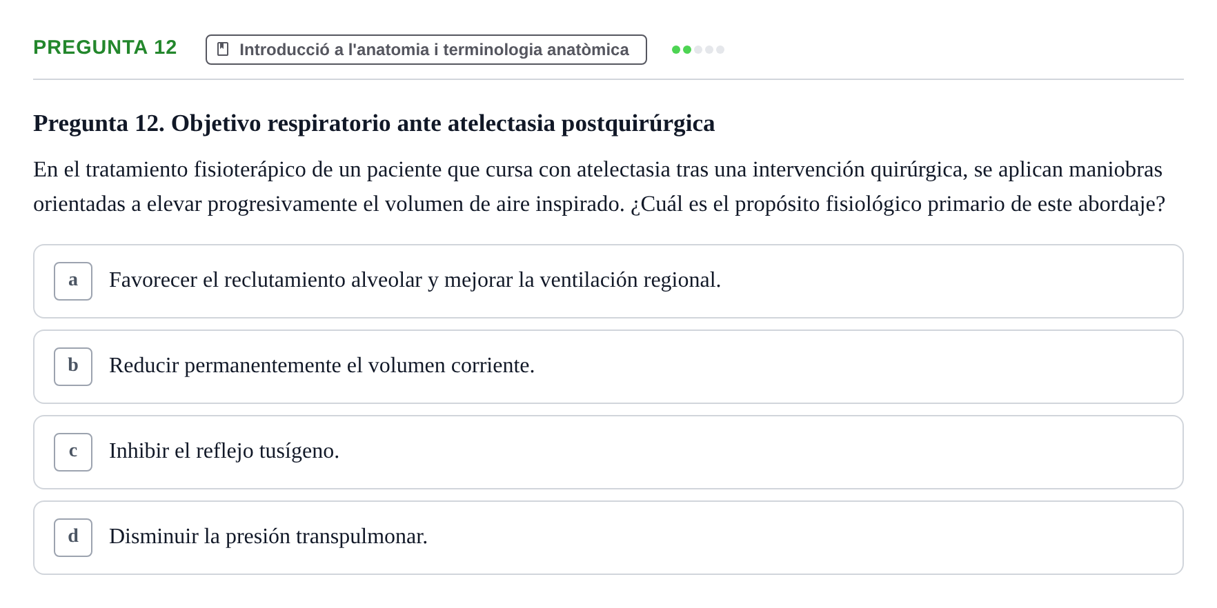 Enunciado: Pregunta 12