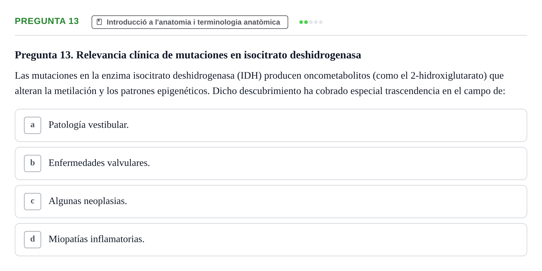 Enunciado: Pregunta 13