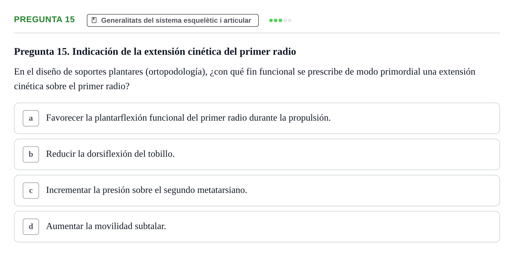 Enunciado: Pregunta 15