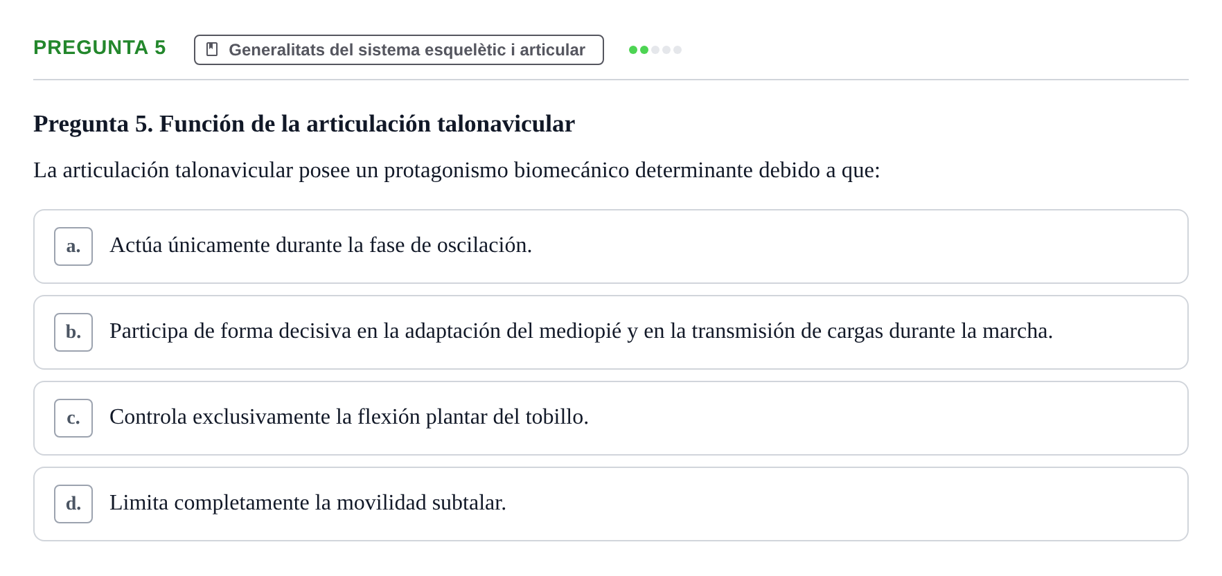 Enunciado: Pregunta 5