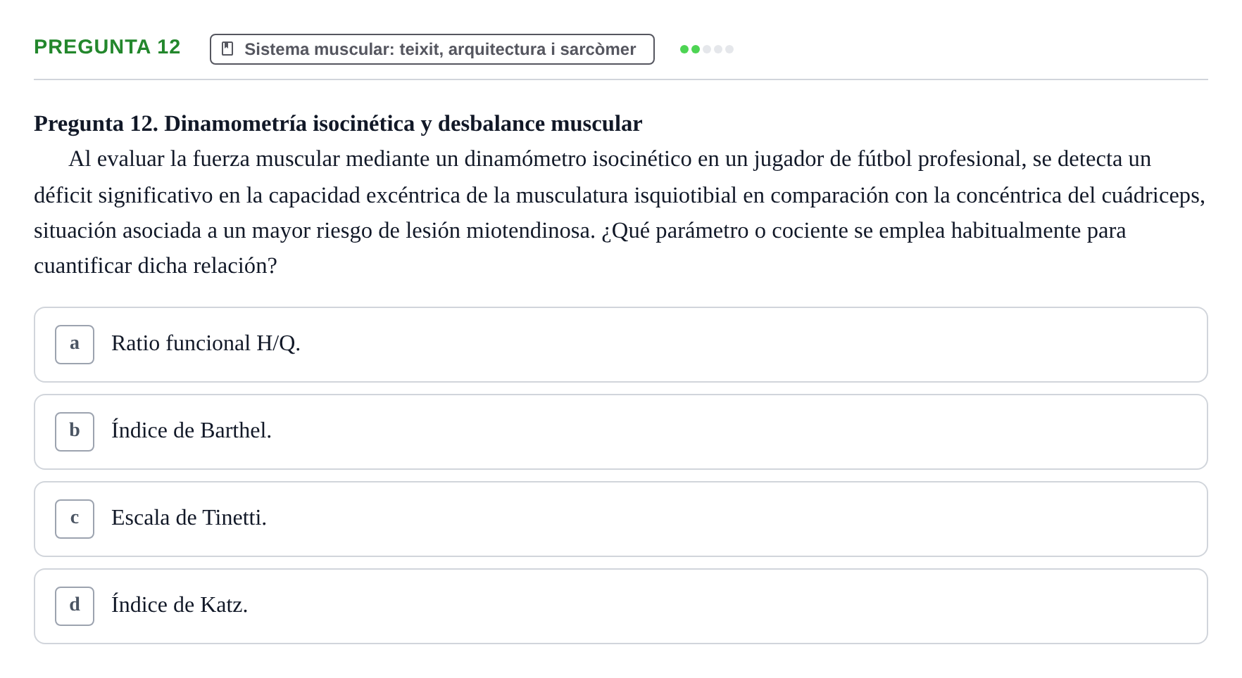 Enunciado: Pregunta 12