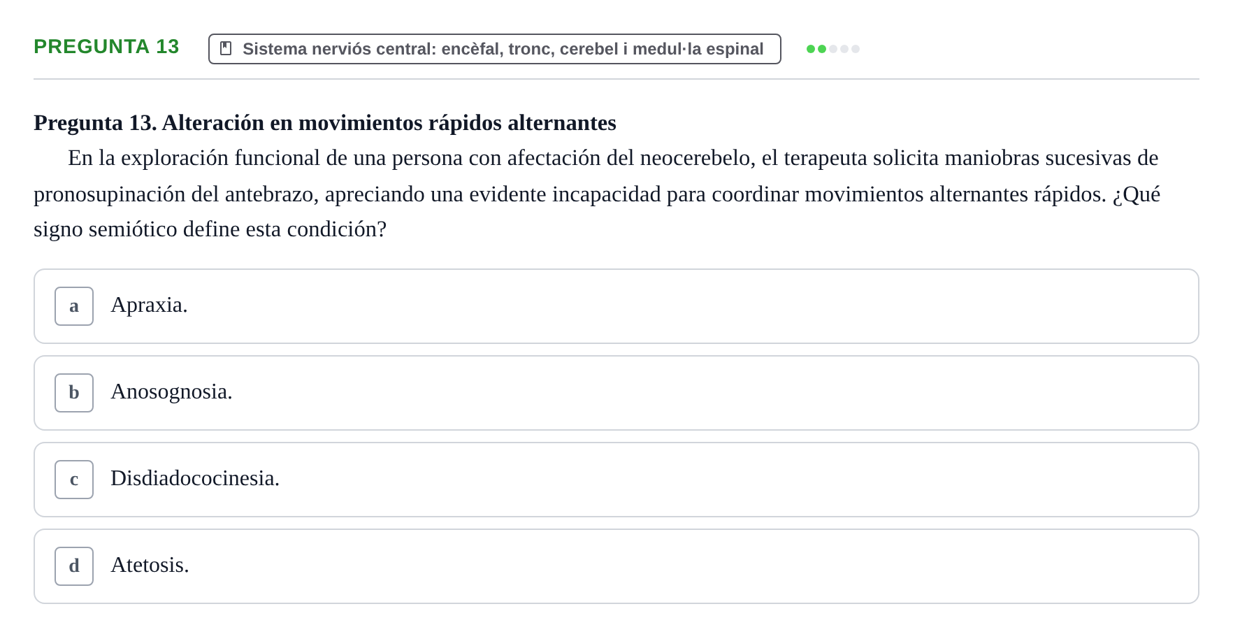 Enunciado: Pregunta 13