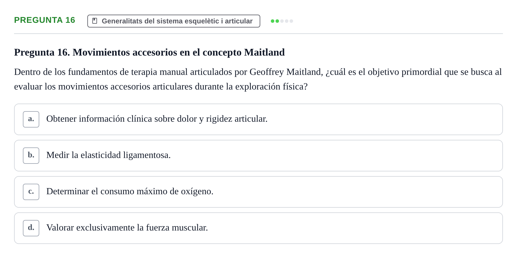 Enunciado: Pregunta 16