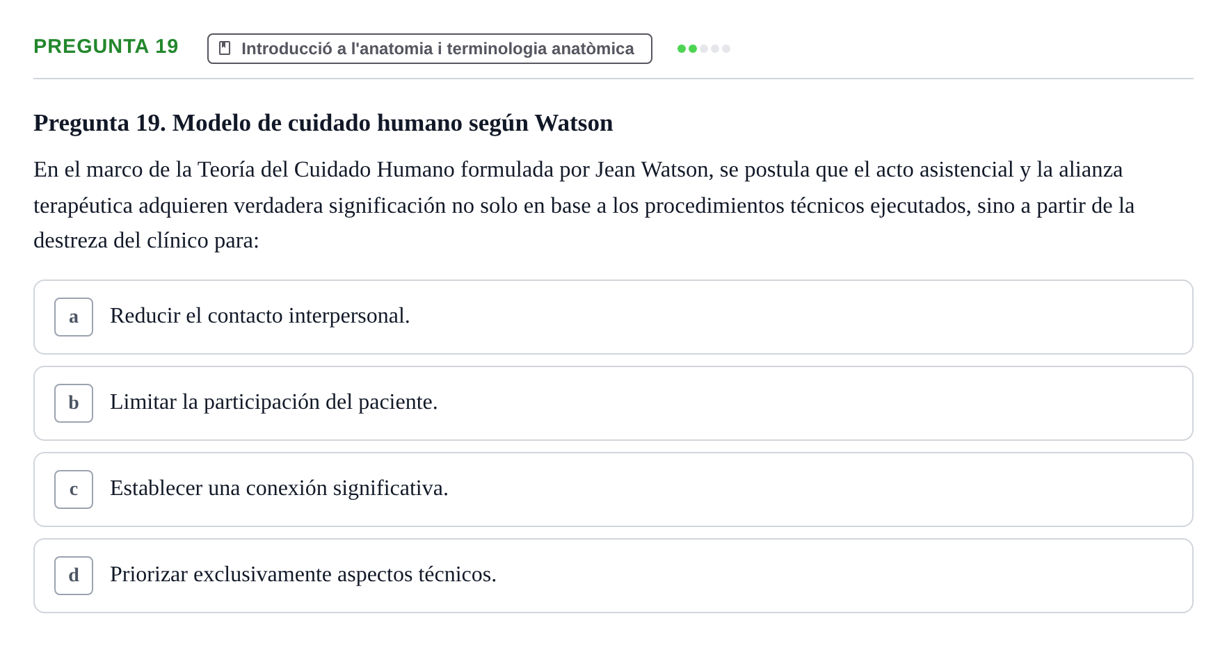 Enunciado: Pregunta 19
