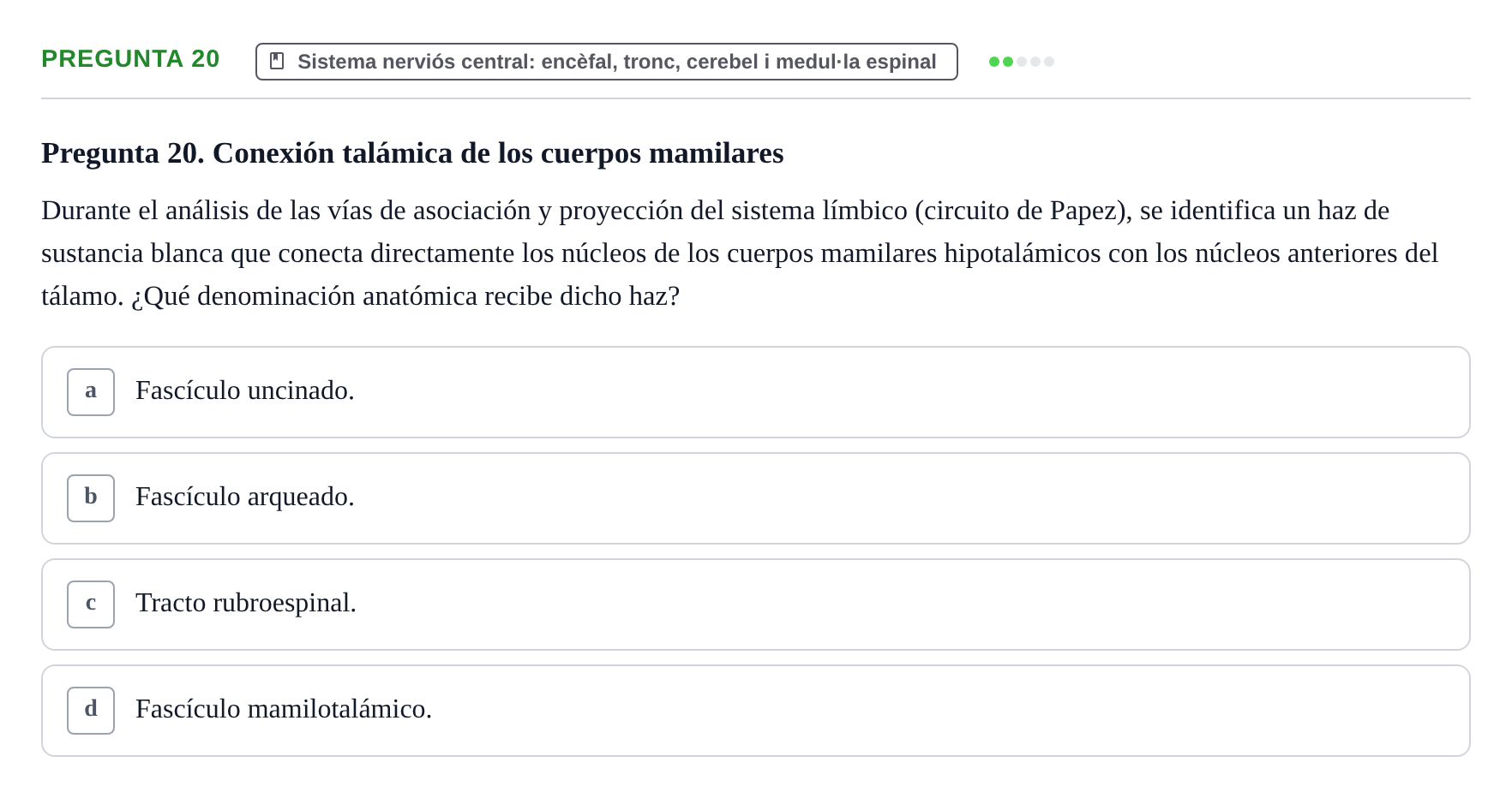 Enunciado: Pregunta 20