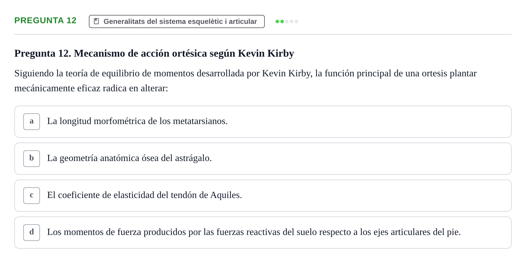 Enunciado: Pregunta 12