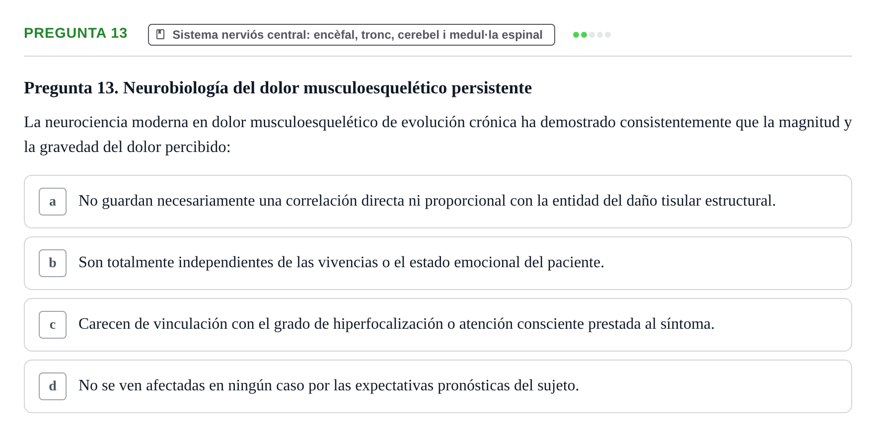 Enunciado: Pregunta 13