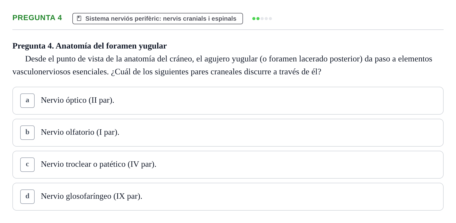 Enunciado: Pregunta 4
