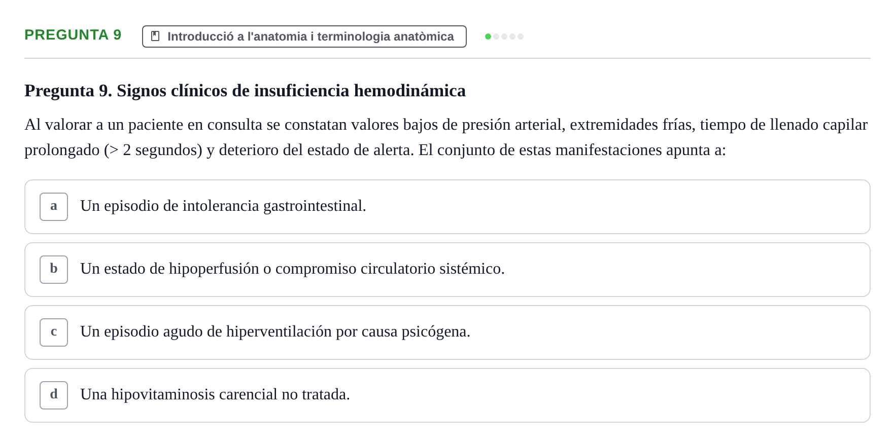 Enunciado: Pregunta 9
