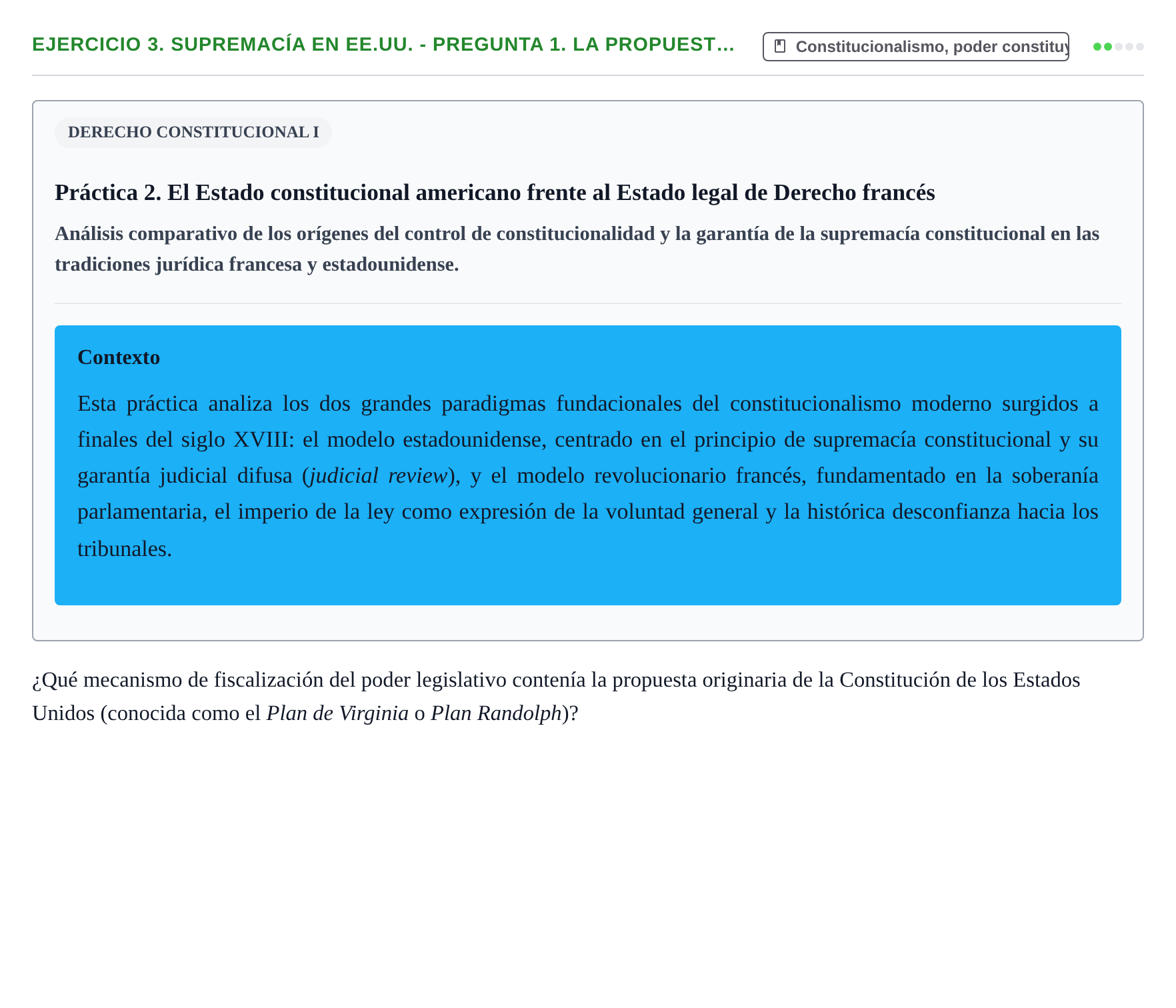 Enunciado: 3. Supremacía en EE.UU. - Pregunta 1. La propuest…