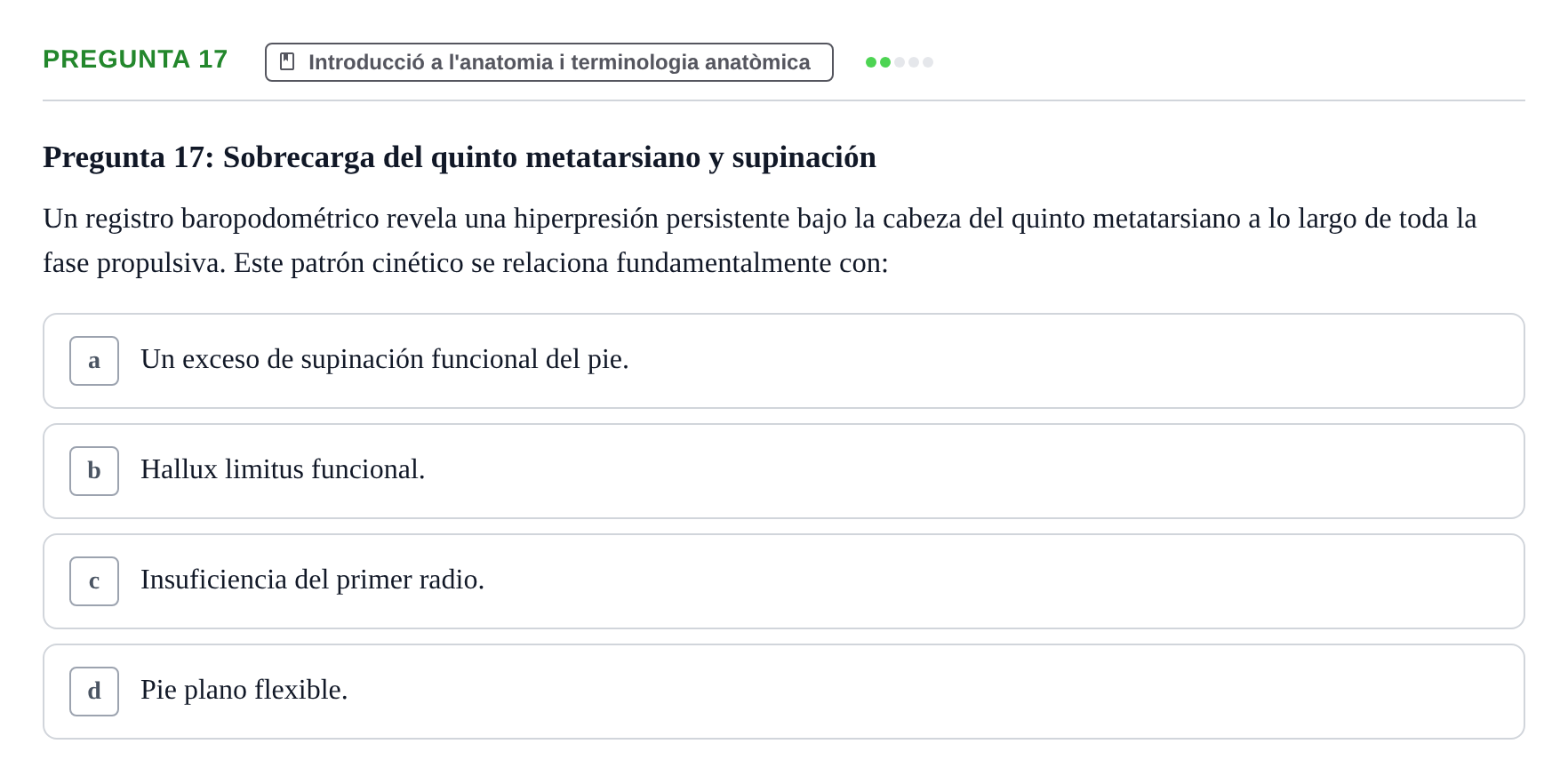 Enunciado: Pregunta 17