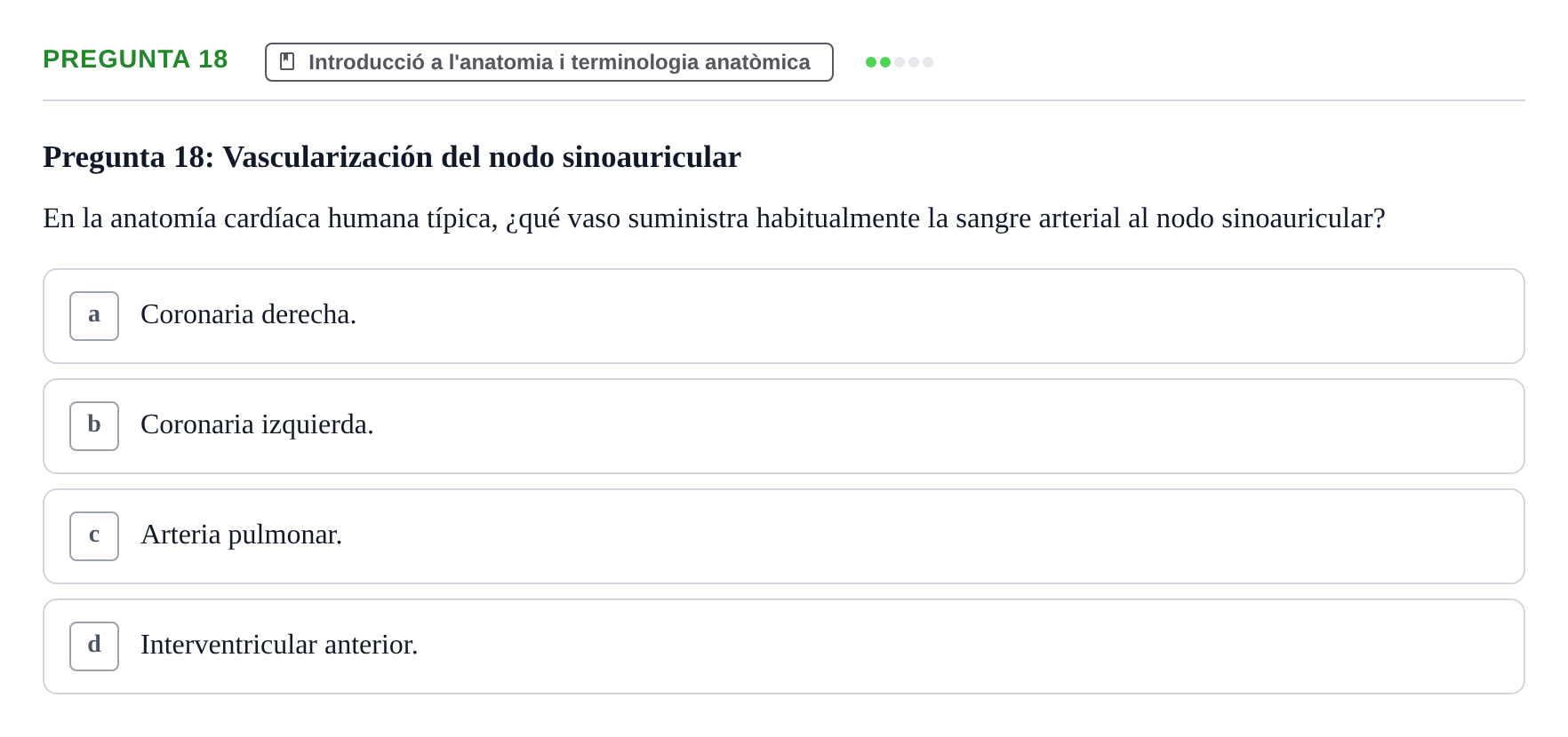 Enunciado: Pregunta 18