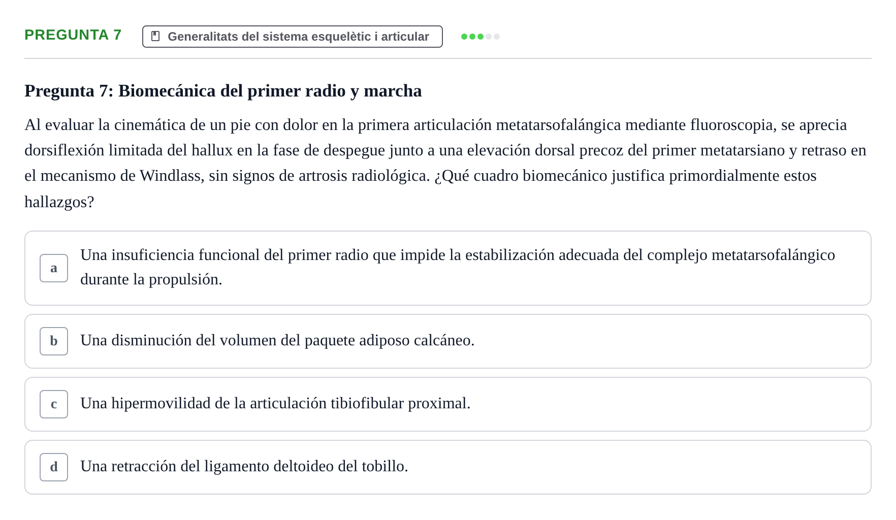 Enunciado: Pregunta 7