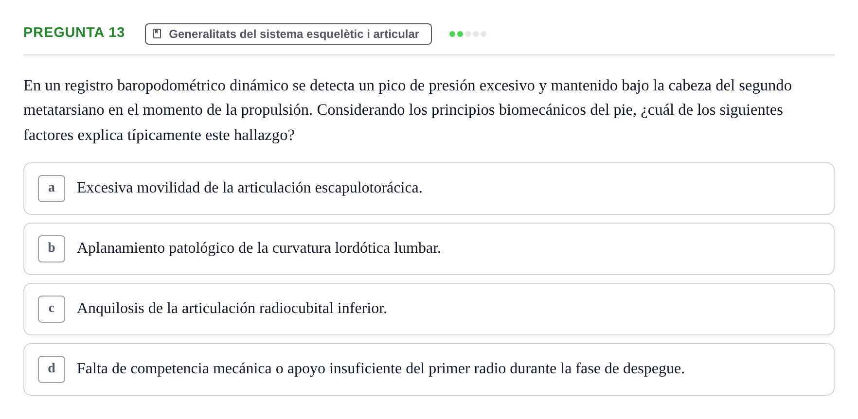 Enunciado: Pregunta 13