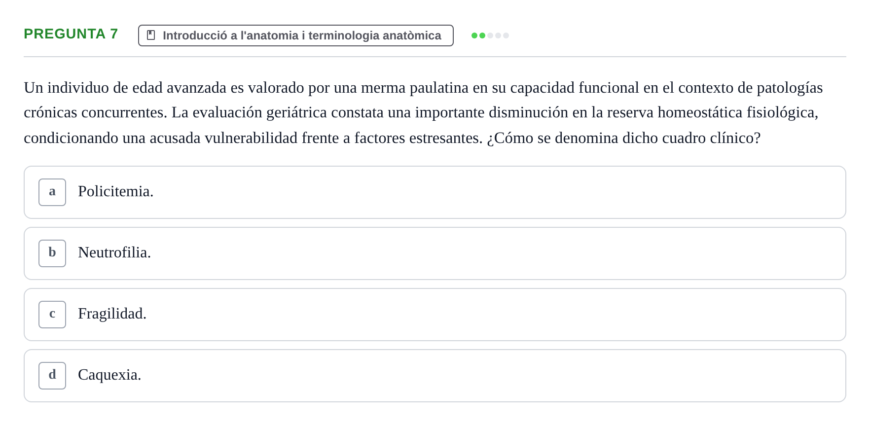 Enunciado: Pregunta 7