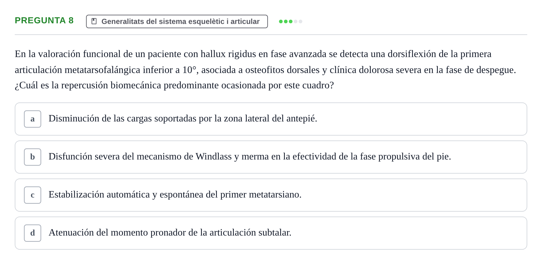Enunciado: Pregunta 8