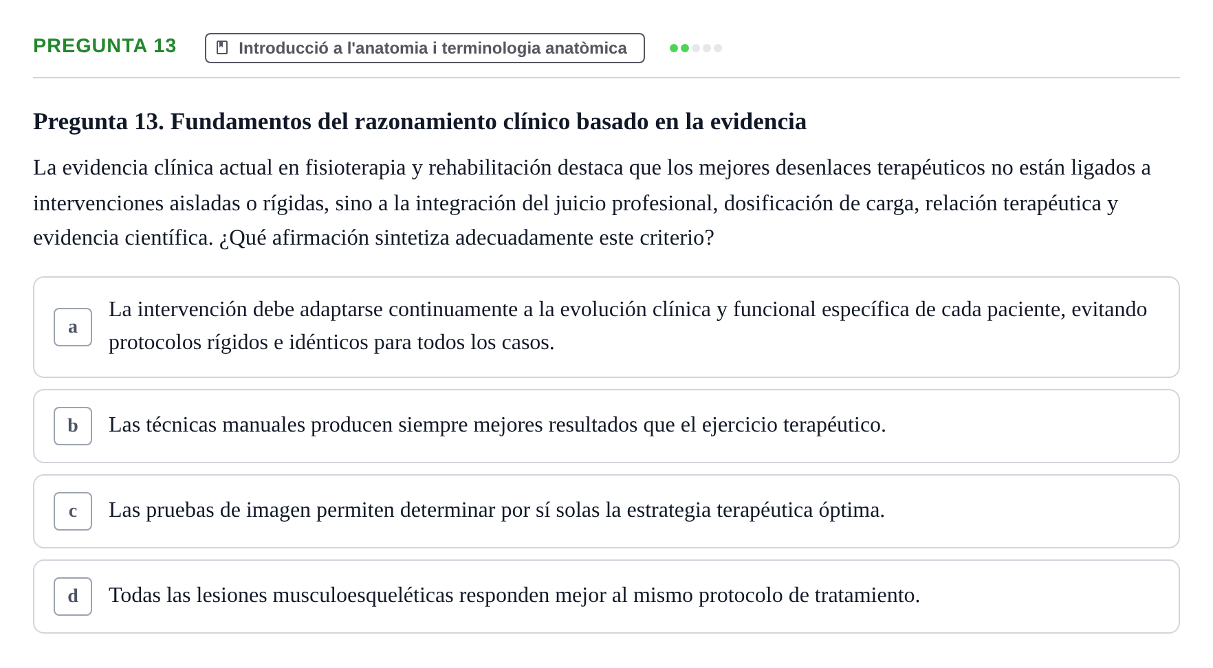 Enunciado: Pregunta 13