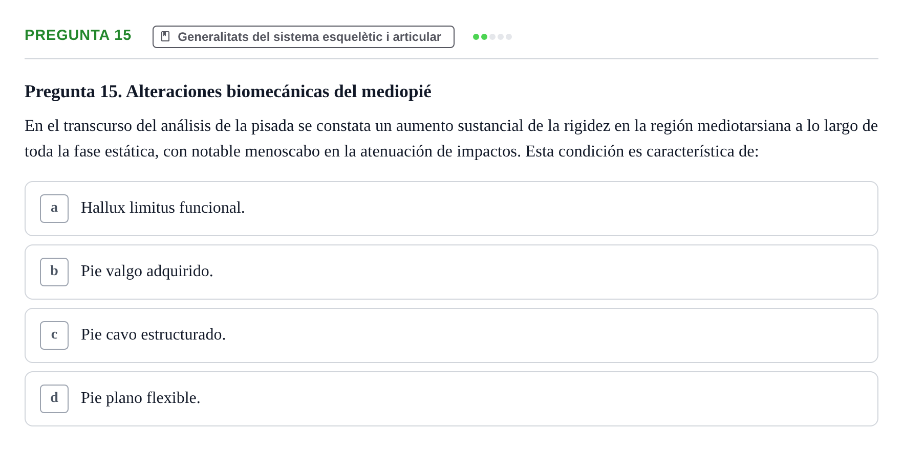 Enunciado: Pregunta 15