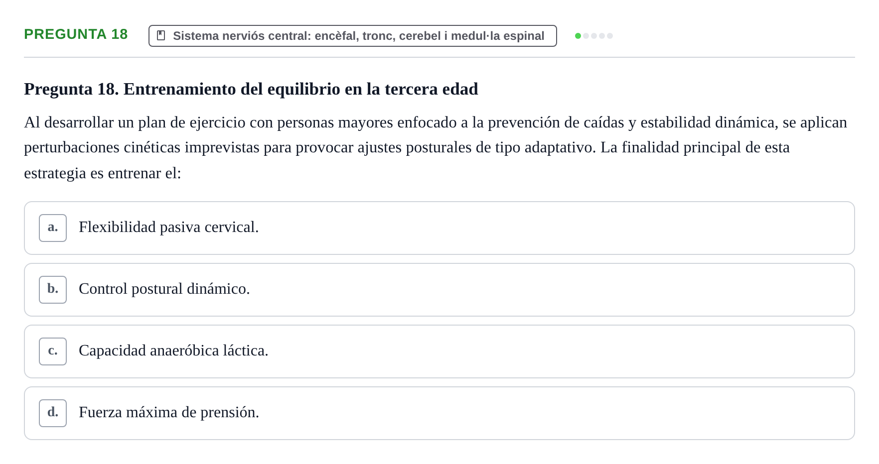 Enunciado: Pregunta 18