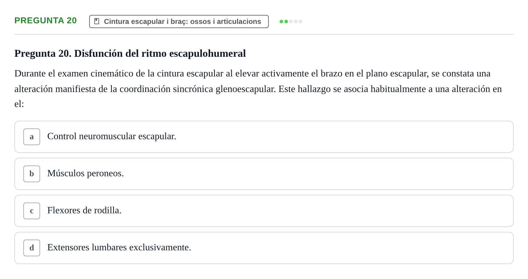 Enunciado: Pregunta 20