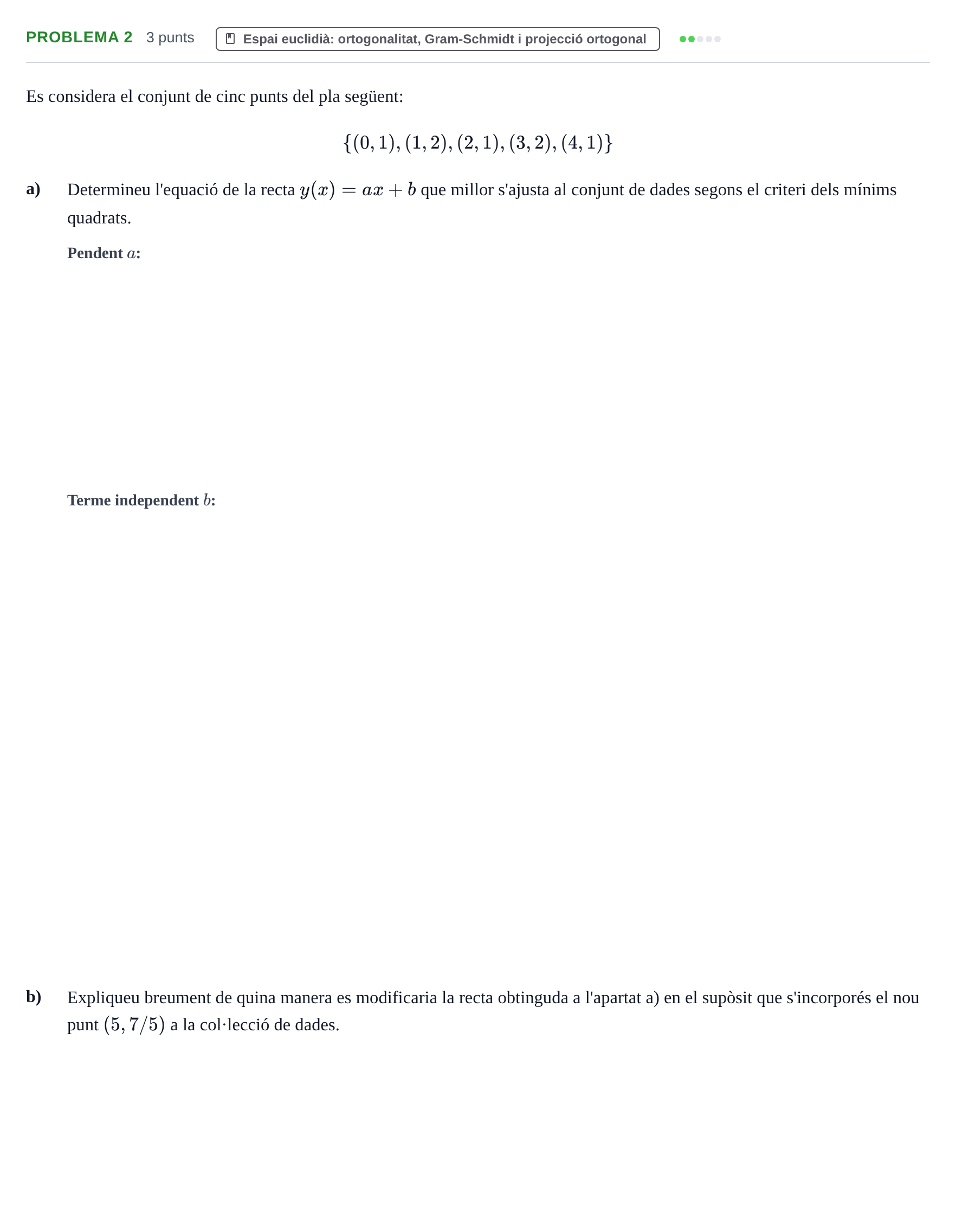 Enunciado: Problema 2 · Álgebra Lineal UPC Juny 2017
