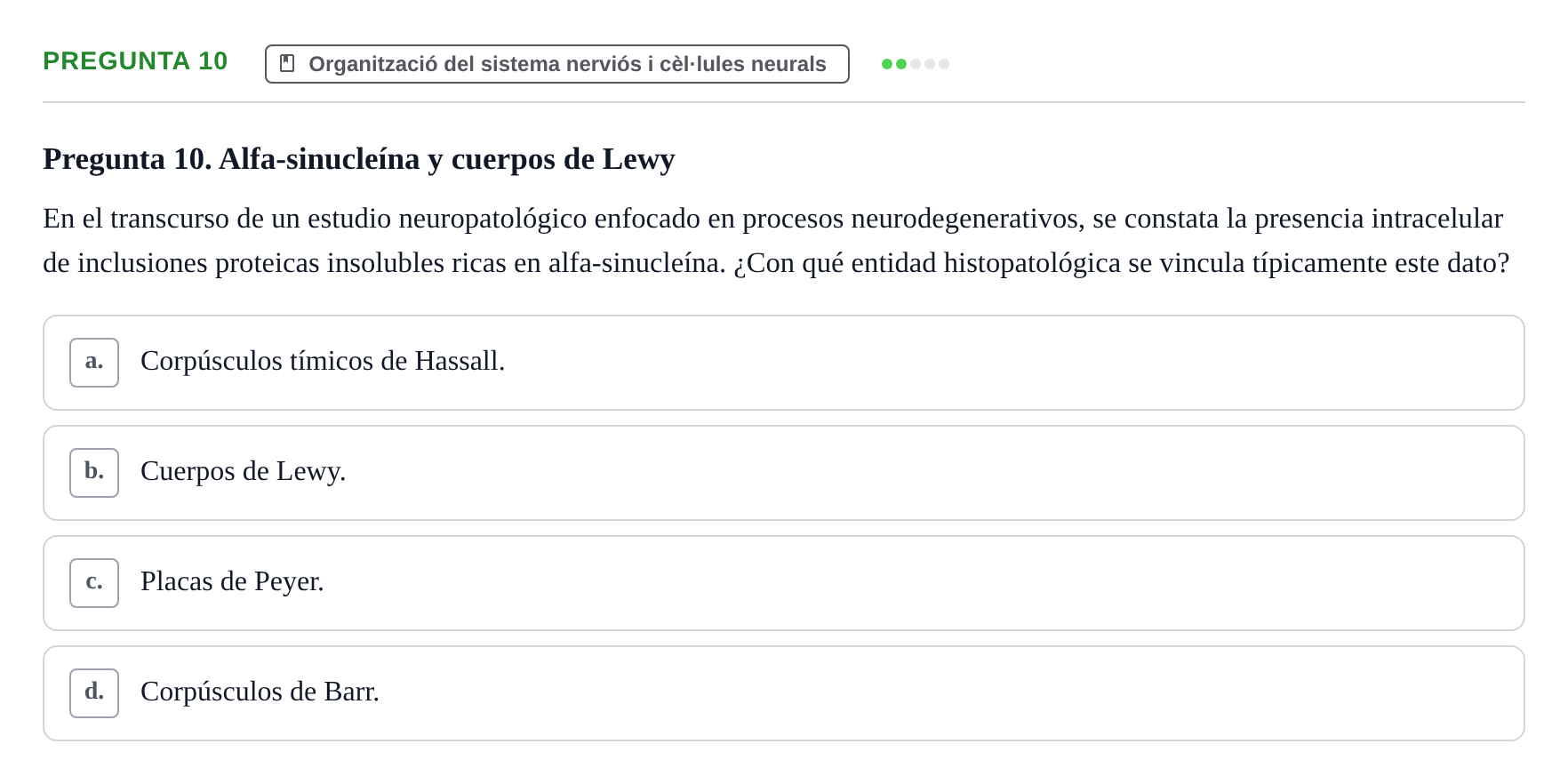 Enunciado: Pregunta 10