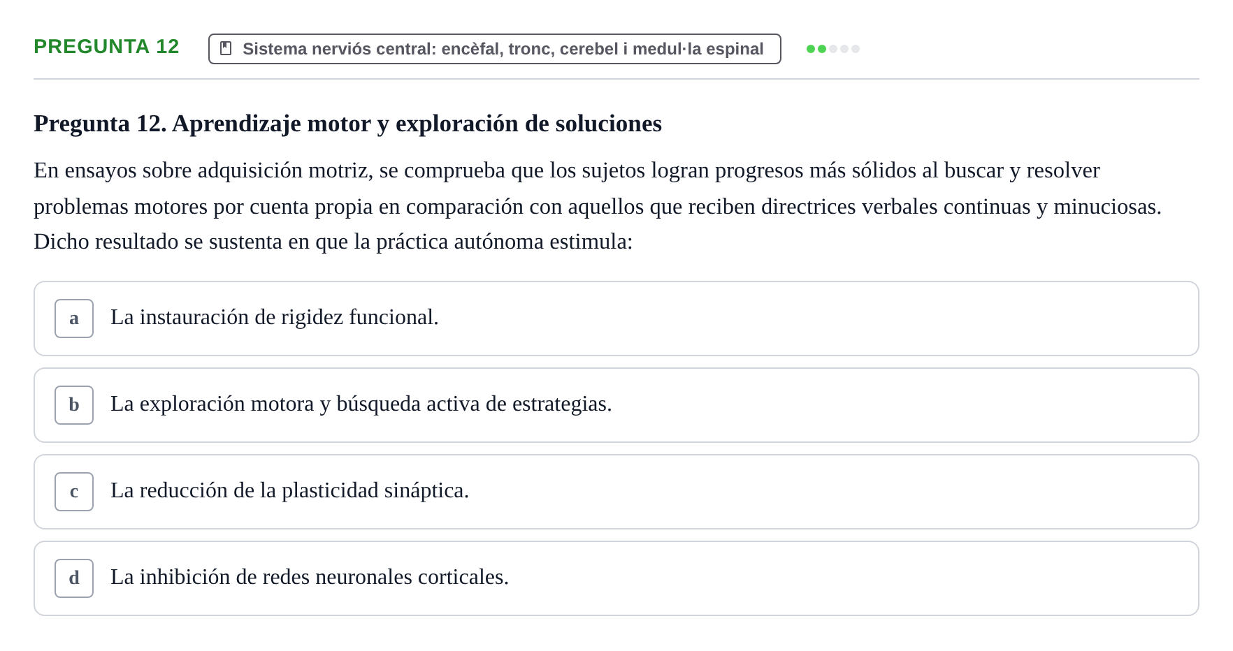 Enunciado: Pregunta 12