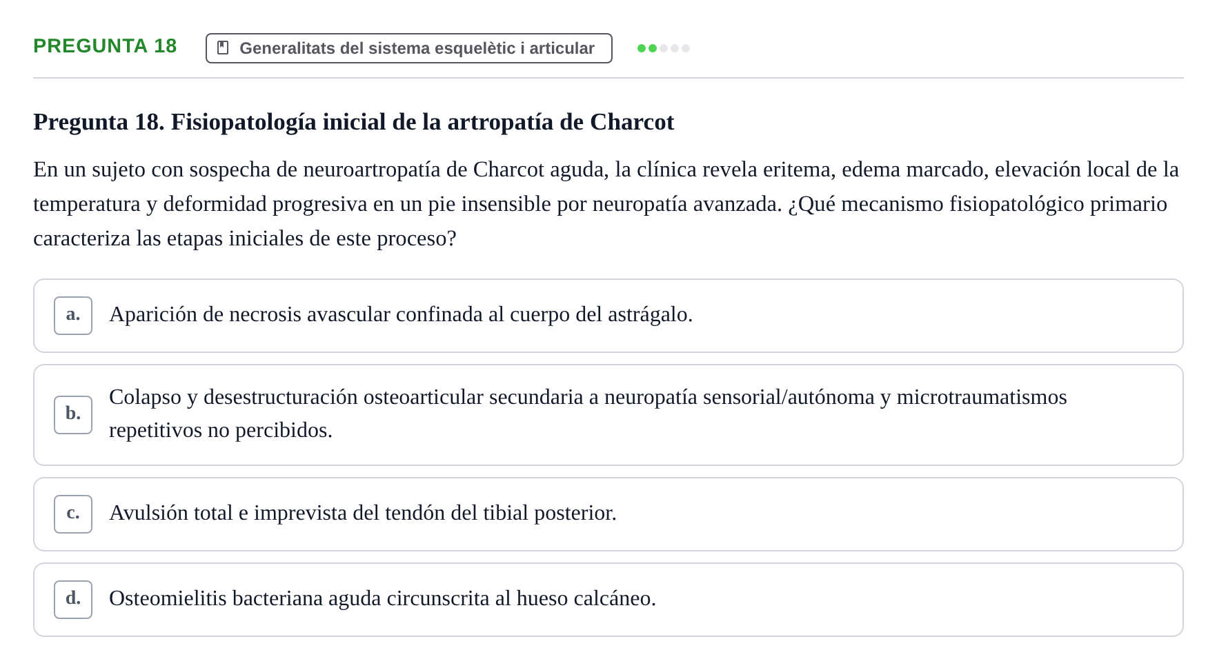 Enunciado: Pregunta 18
