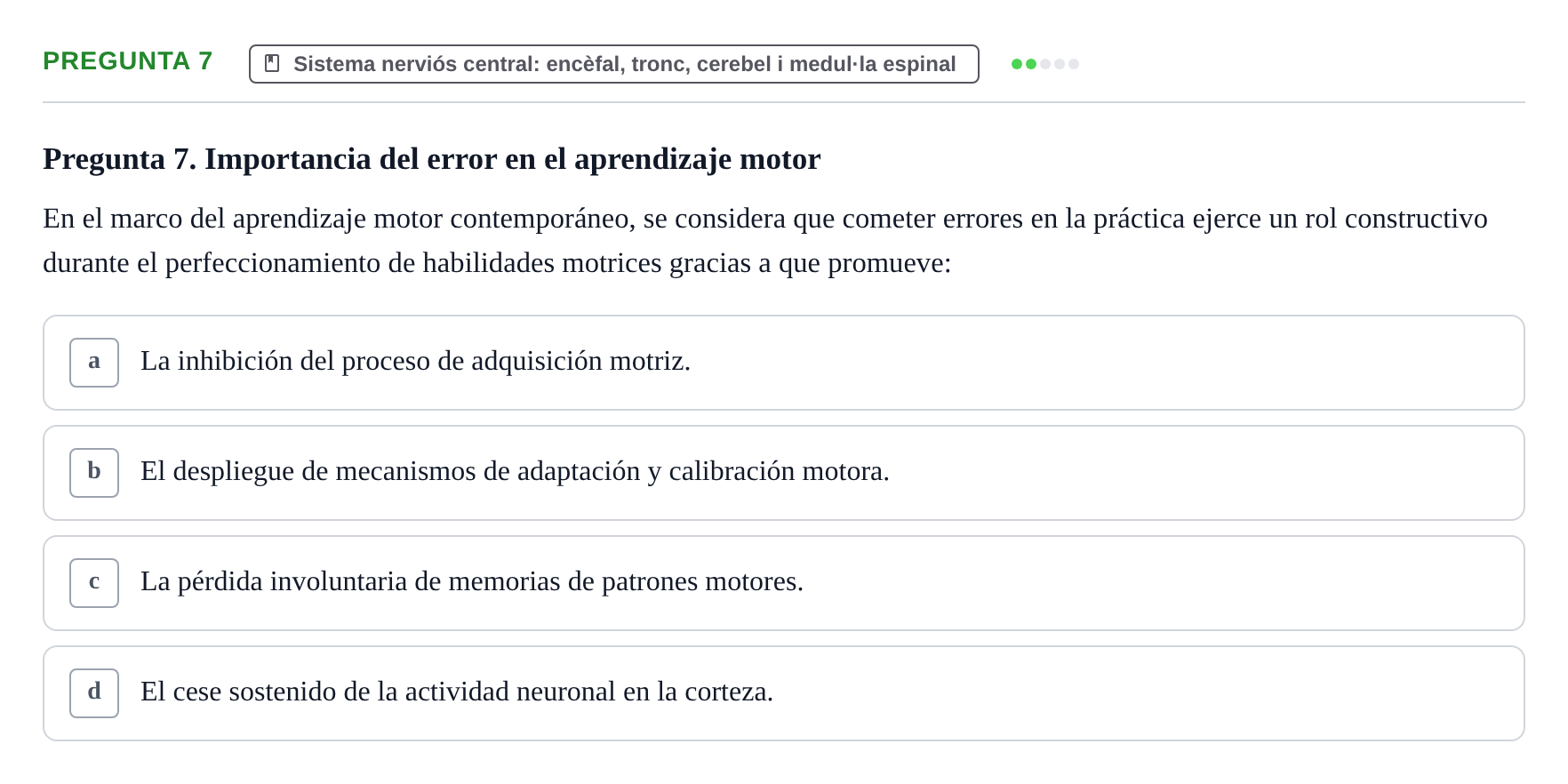 Enunciado: Pregunta 7