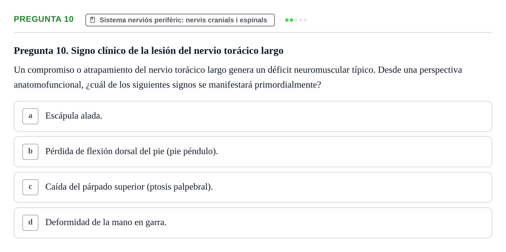 Enunciado: Pregunta 10