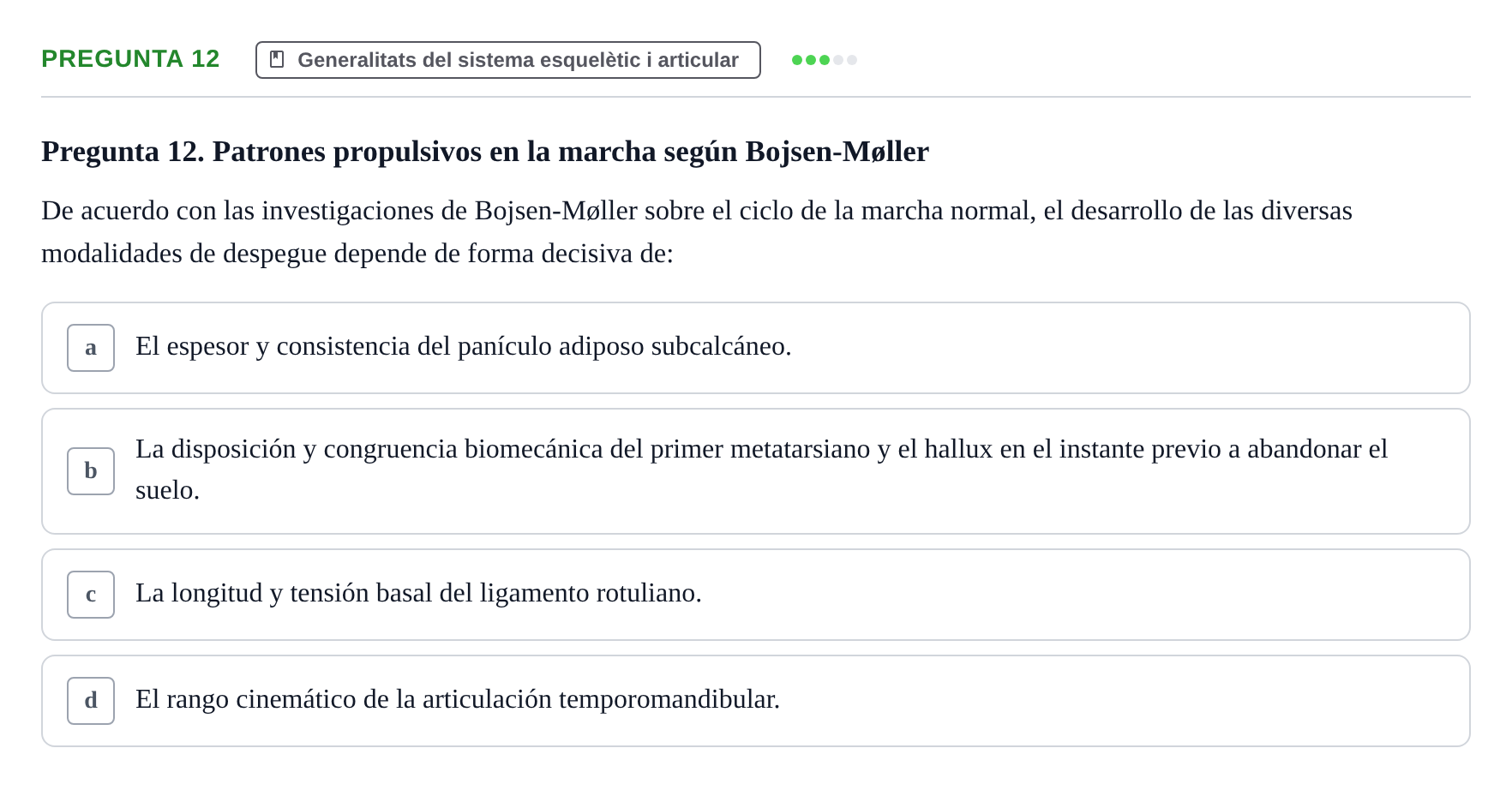 Enunciado: Pregunta 12