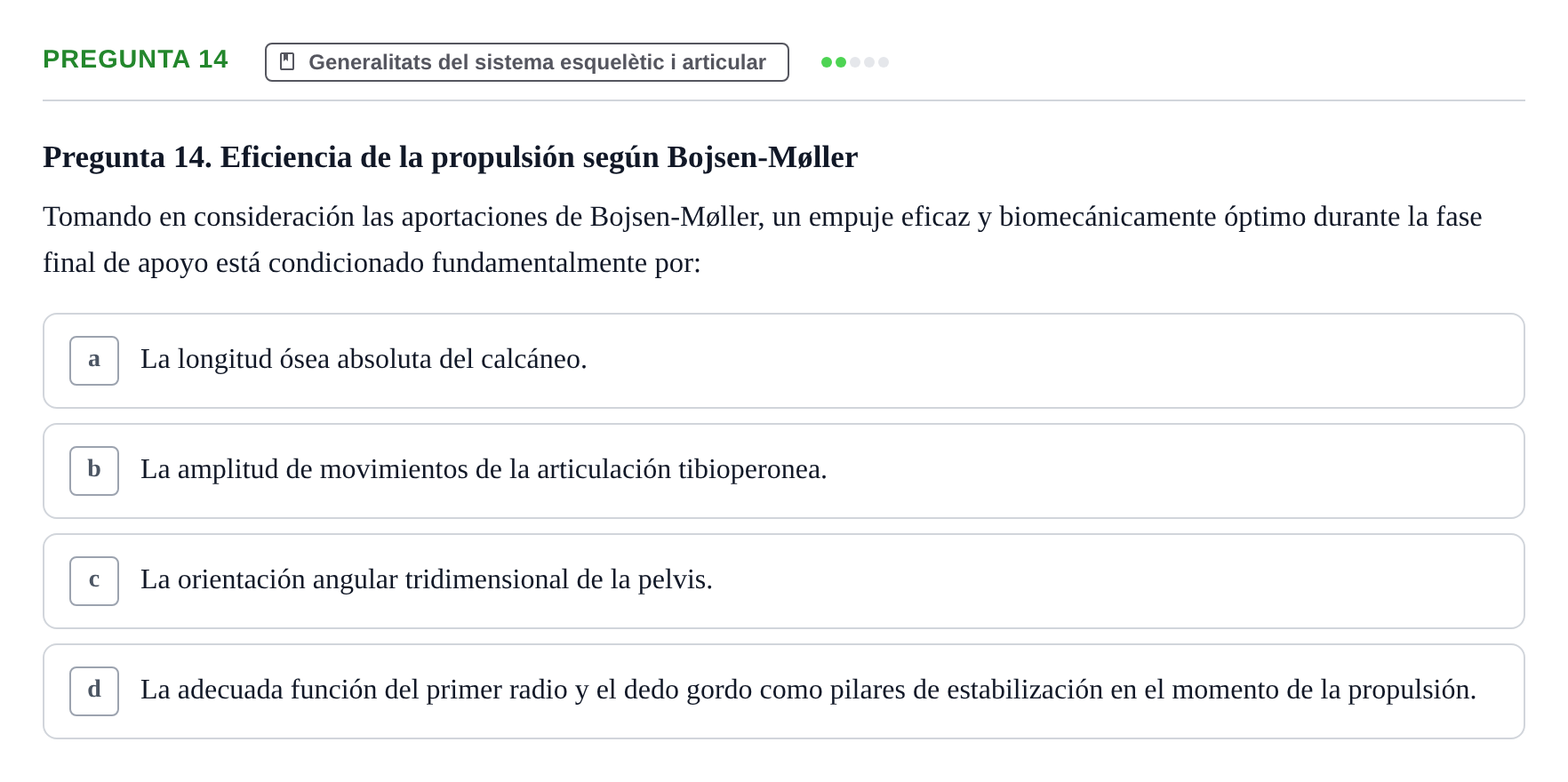Enunciado: Pregunta 14