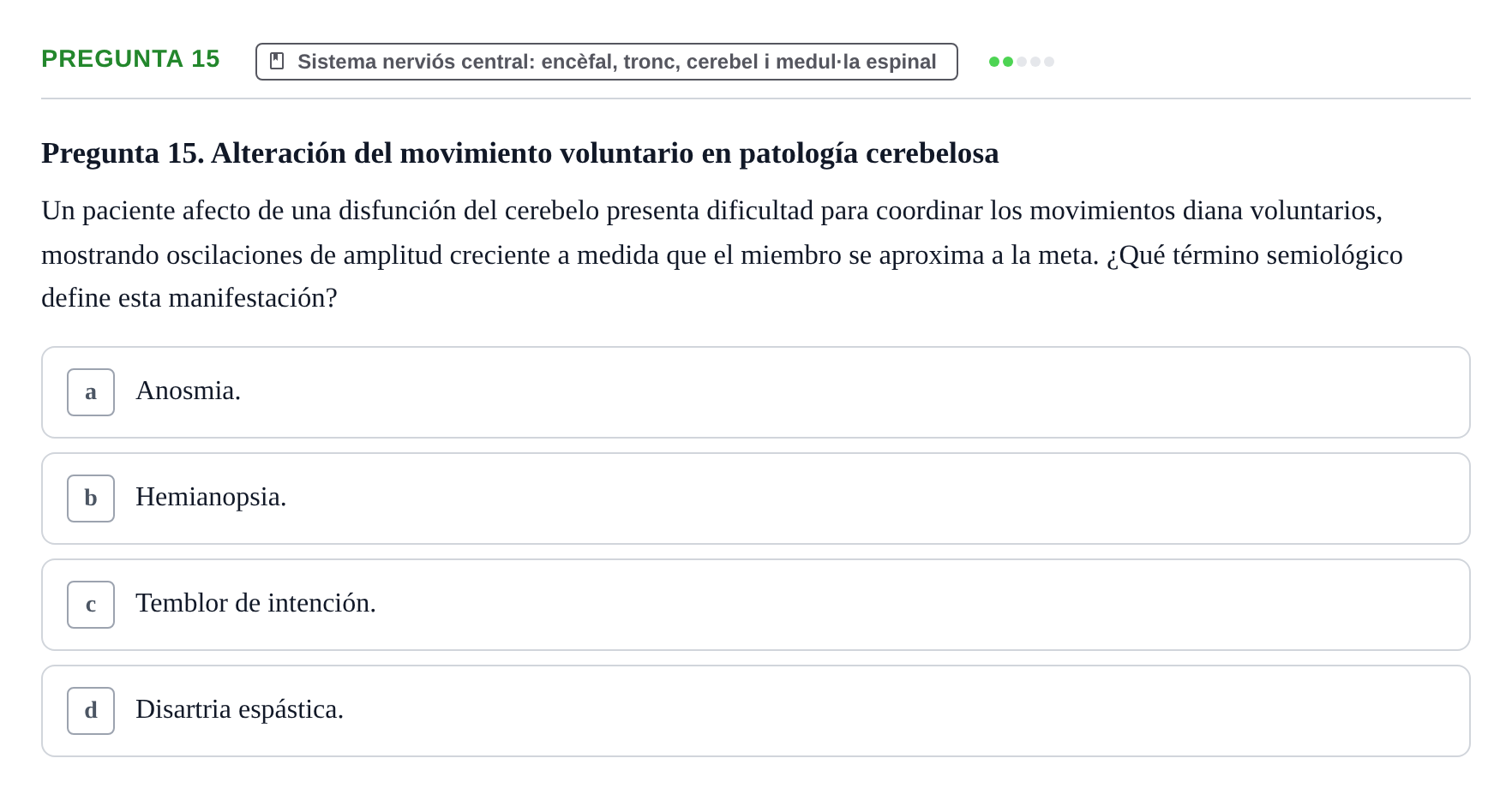 Enunciado: Pregunta 15