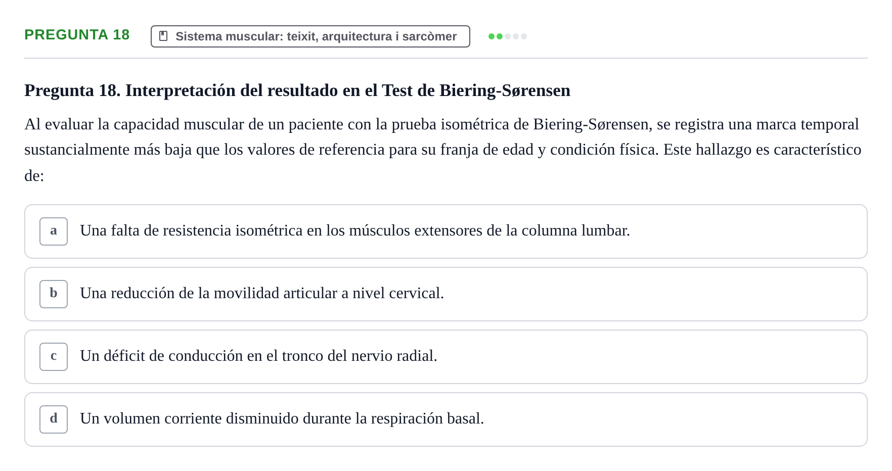 Enunciado: Pregunta 18