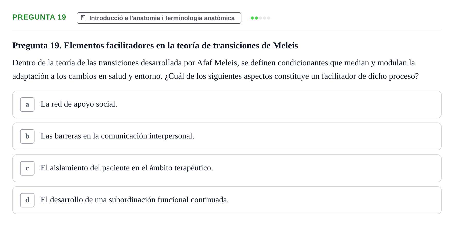 Enunciado: Pregunta 19
