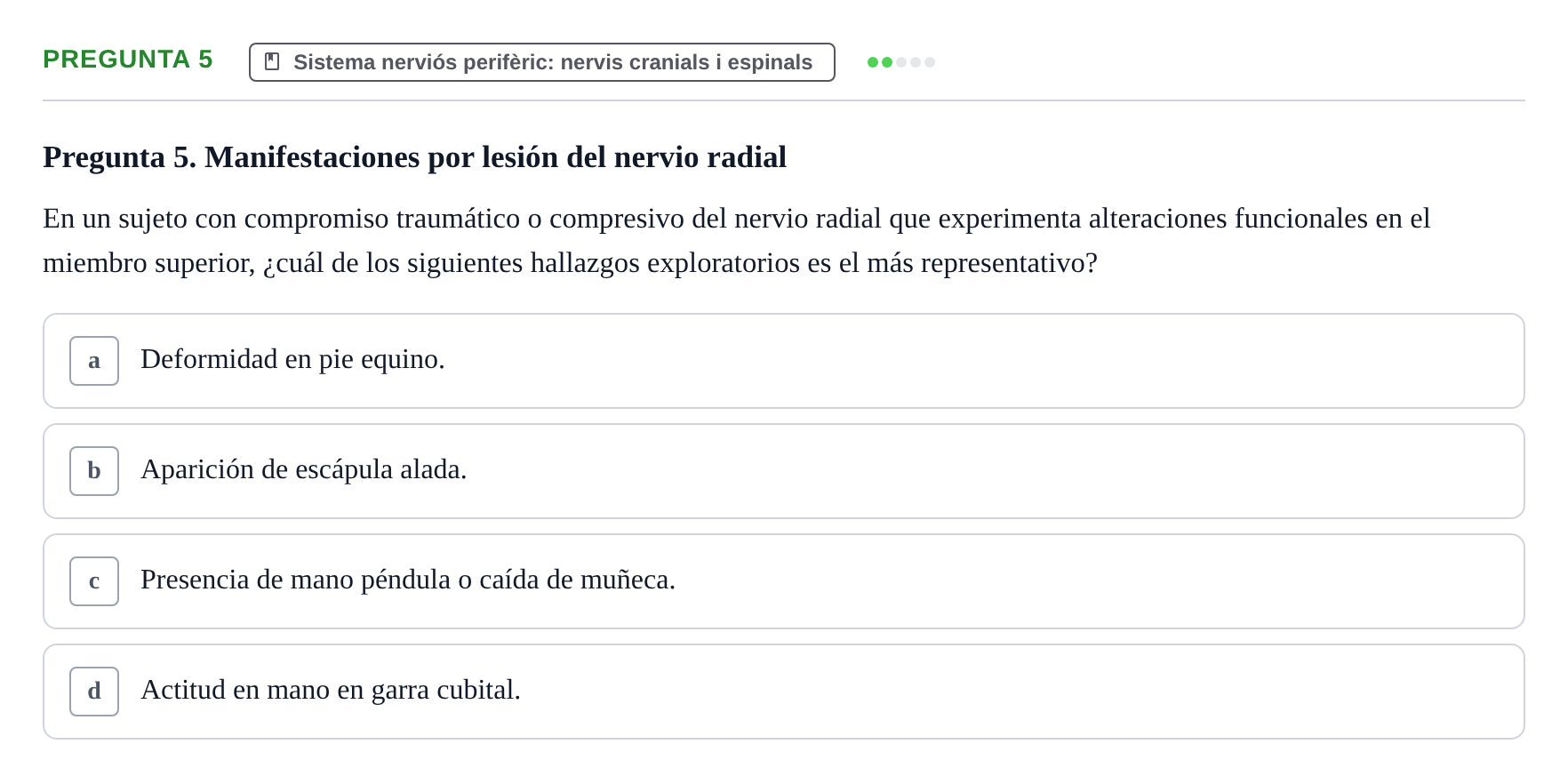Enunciado: Pregunta 5