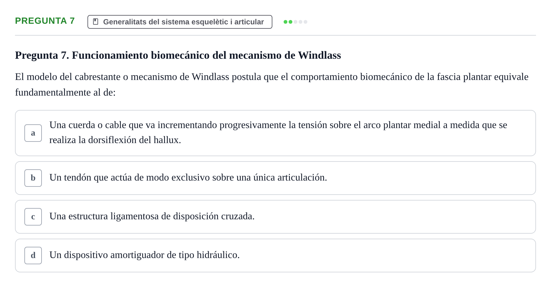 Enunciado: Pregunta 7