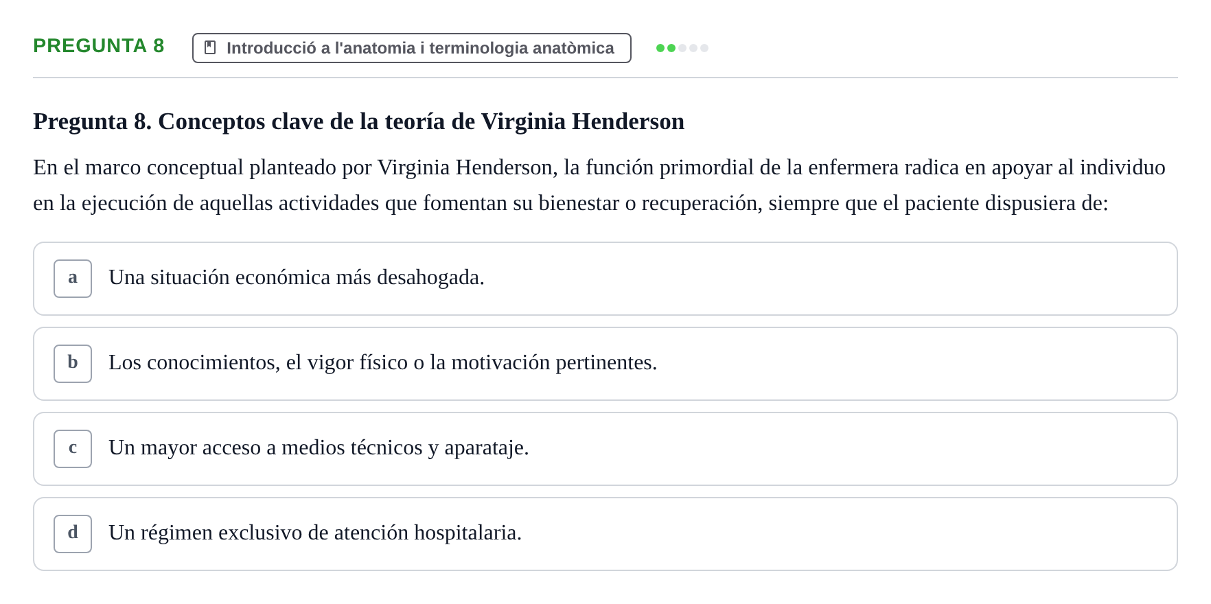 Enunciado: Pregunta 8