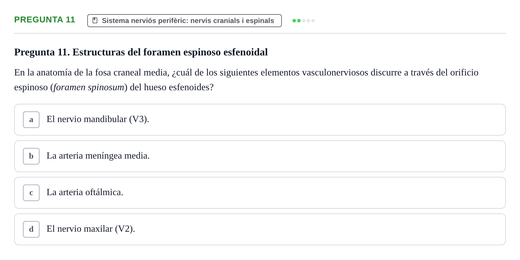 Enunciado: Pregunta 11