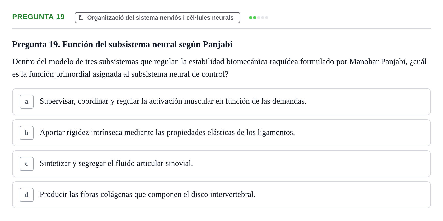 Enunciado: Pregunta 19