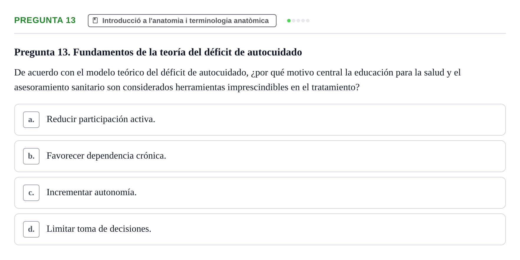 Enunciado: Pregunta 13